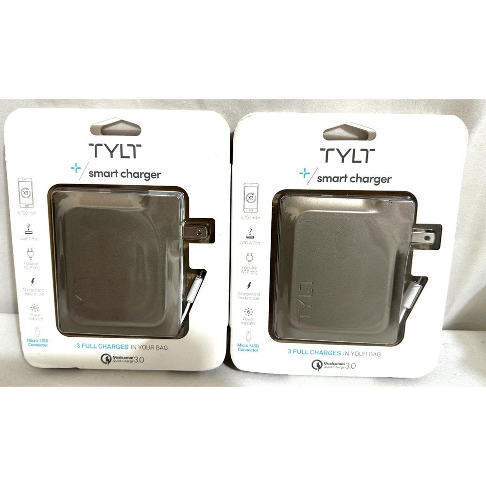 TYLT Smart Charger 3X - Power Bank / Power Adapter - 6700 mAh - 2.4 A Micro USB